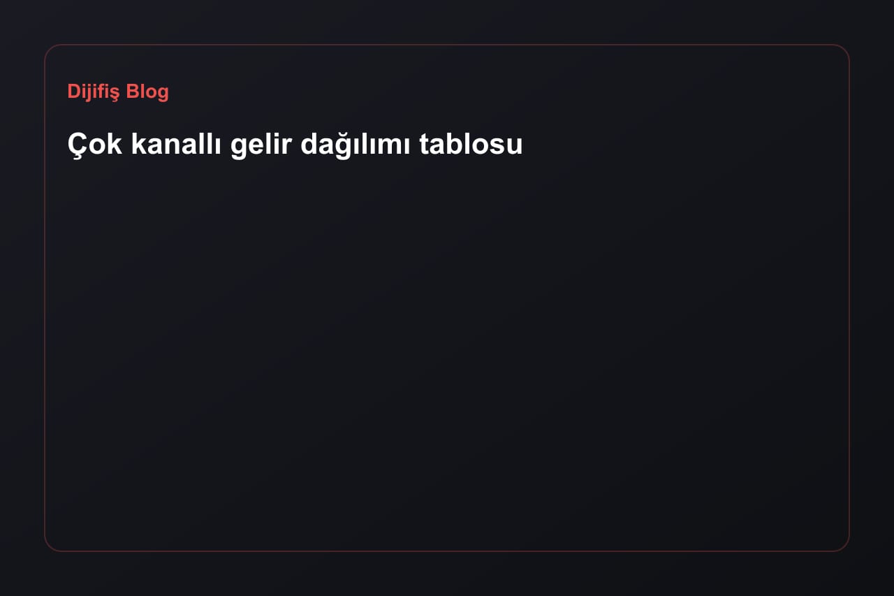 Çok kanallı gelir dağılımı tablosu