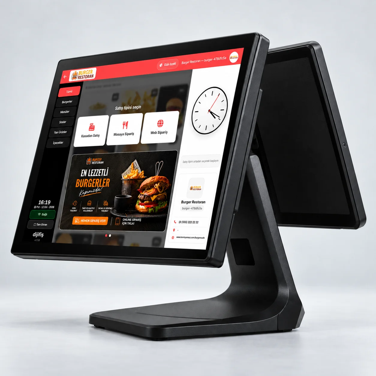 Dual touch screen