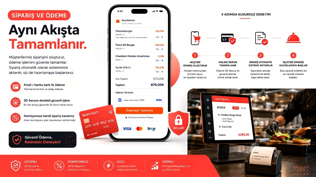 Paket servis sipariş ekranı — Dijifis