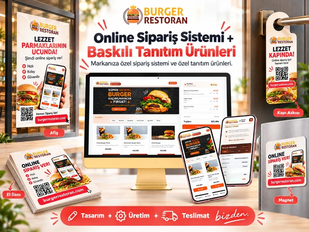 Online ordering system with poster, flyer, magnet and door-hanger print products
