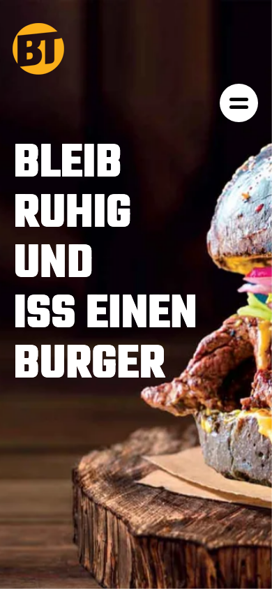 Burger Turm Restaurant-Website Mobilansicht